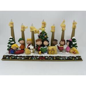 Danbury Mint Charlie Brown Peanuts Christmas Candelabra NEVER USED